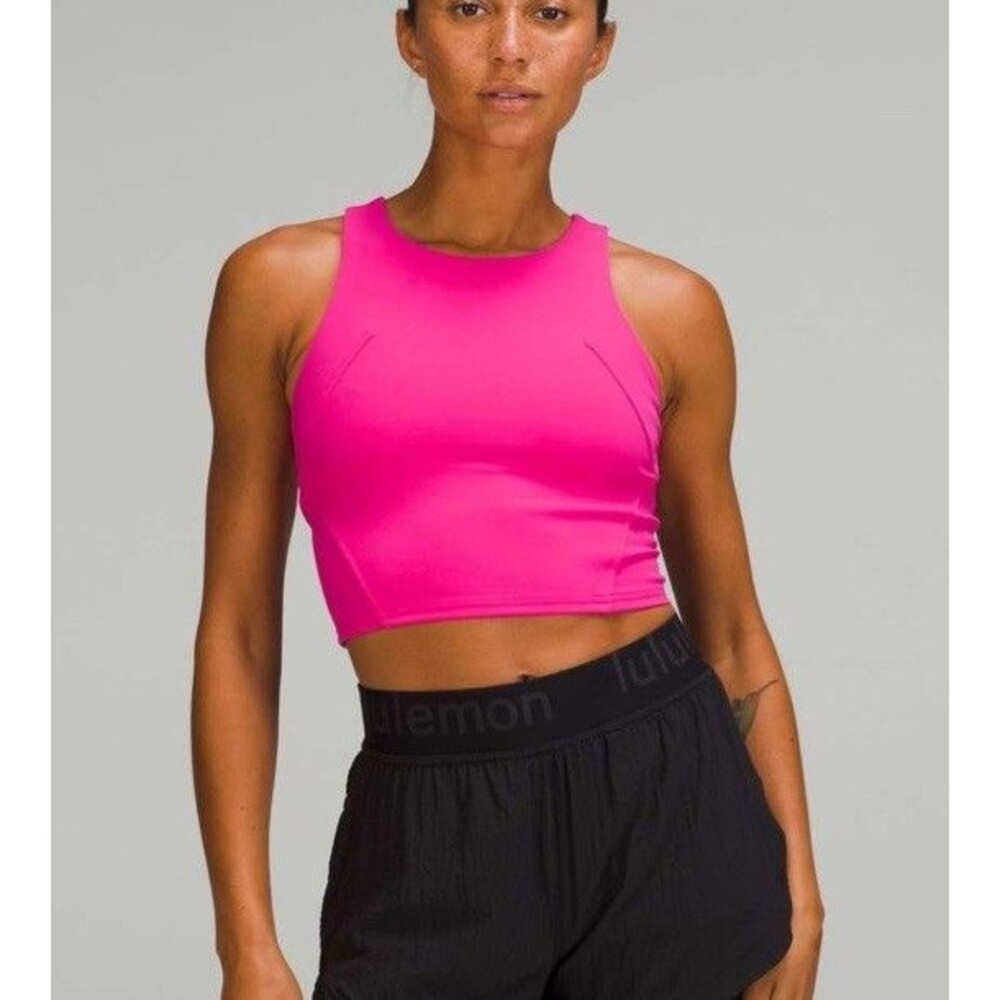 Lululemon Size 6 Invigorate Training Tank Top High Neck Racerback Pink